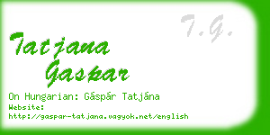 tatjana gaspar business card