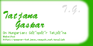 tatjana gaspar business card